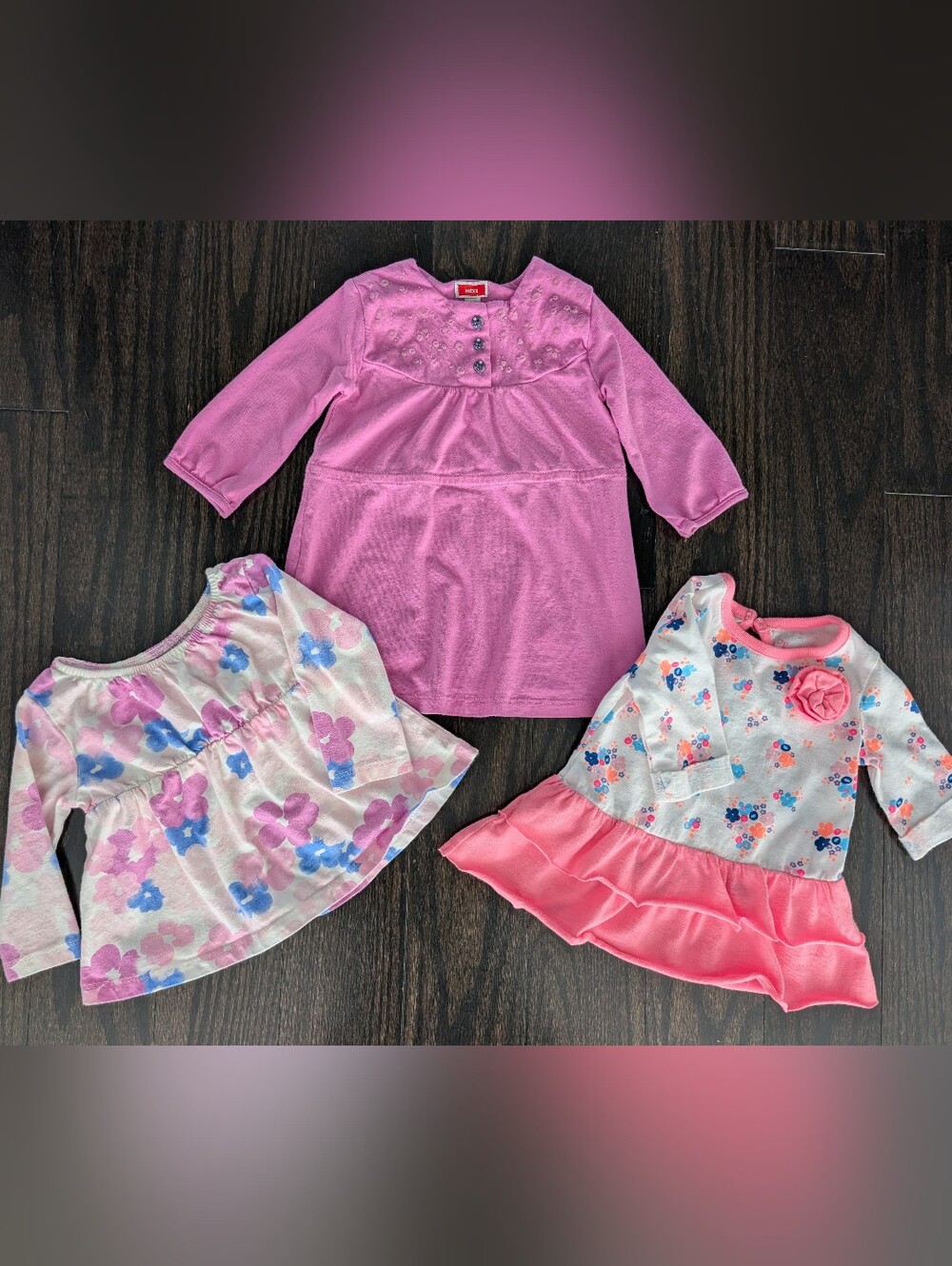 2/$20 Mexx, Cherokee and Joe Fresh Baby Girl Dress and Top Lot Size 3-6M